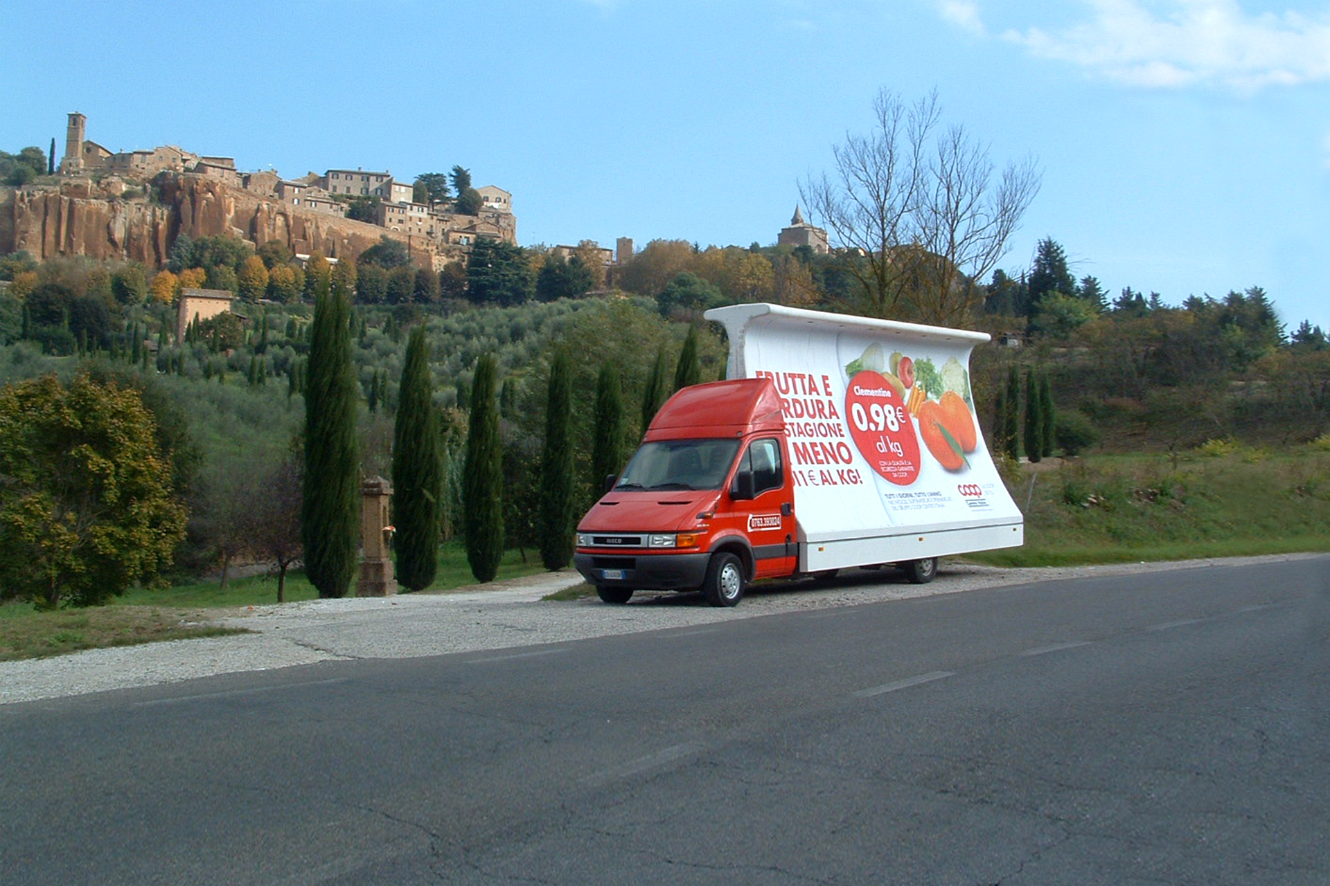 Foto vela itinerante 6x3 metri con autista in Umbria Lazio e Toscana